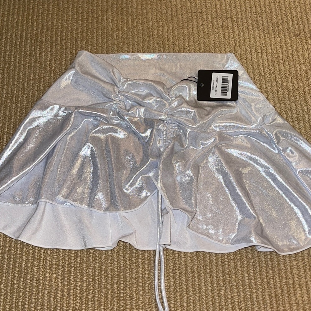 I.AM.GIA Silver Mini Skirt